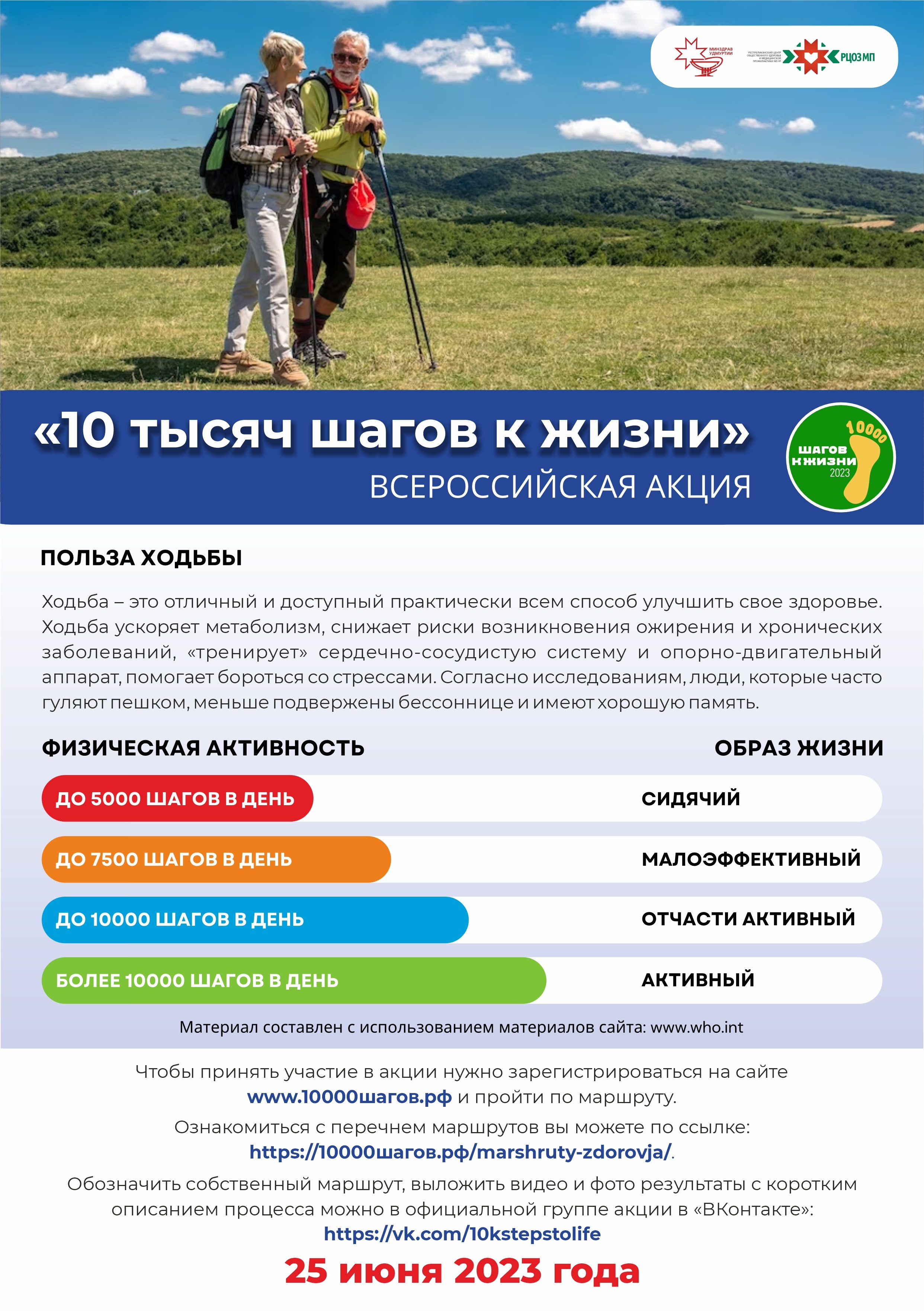 Всероссийская акция «10 000 шагов к жизни».