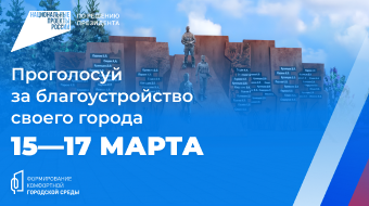 Проголосуй за благоустройство своего города.
