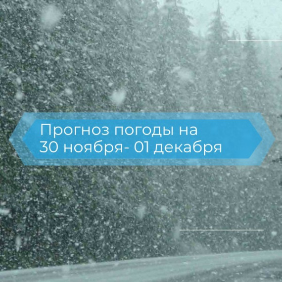 Прогноз погоды на 30 ноября и 01 декабря. Прогноз погоды на 30 ноября и 01 декабря.